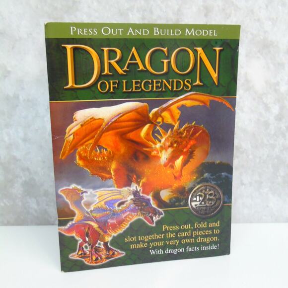 NEW Press Out & Build MODEL 23" DRAGON OF LEGENDS Card Slot Puzzle Facts Book! - Picture 1 of 6